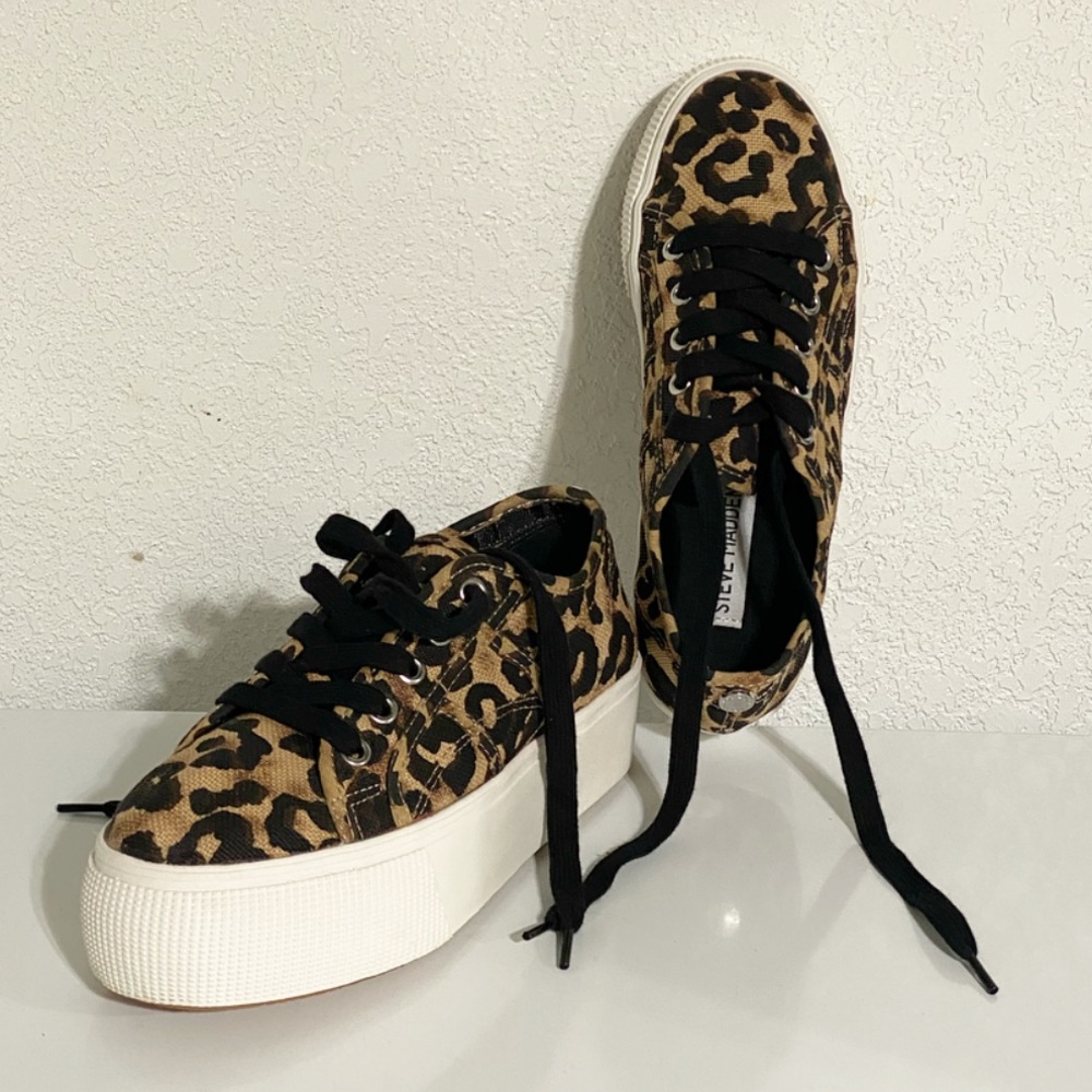 Steve Madden Animal Print Platform Sneakers